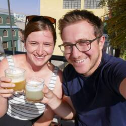 Verdienter Drink - zum Wohl!