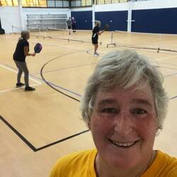 Kicked my butt in pickleball!