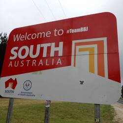 The welcome sign as we crossed the state border.