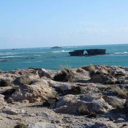 The rugged limestone coastline at Robe.