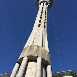 My accommodation and the bus station were near the Auckland Sky Tower