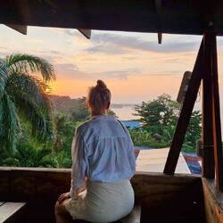 Sonnenuntergang von der Dachterrasse