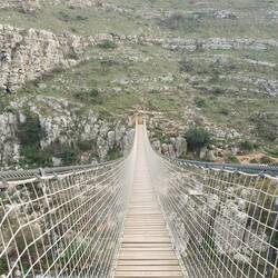 Hängebrücke in der Schlucht