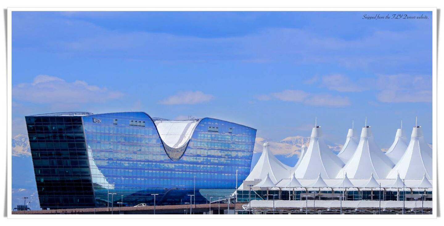 The Westin @ DEN is said to be designed to be reminiscent of a bird in flight.