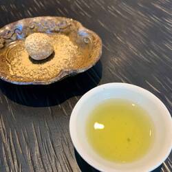 Sesame poppy seed sugar ball eith green tea