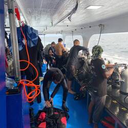 Unteres Deck. Von hier ging es los