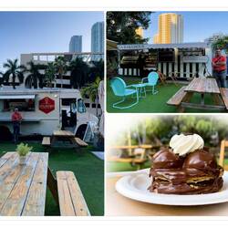 Dinner @ the food trucks at Brickell Park — Miami, FL.