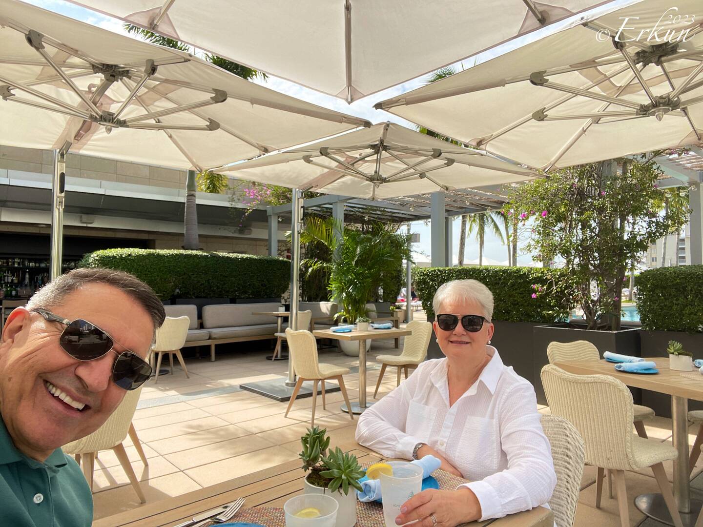 Lunch poolside at the Four Seasons — Miami, FL.