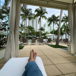 Poolside at the Four Seasons — Miami, FL.