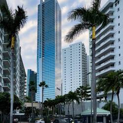 Four Seasons building ... from Brickell Bay Drive — Miami, FL.
