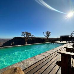 The pool of the lodge