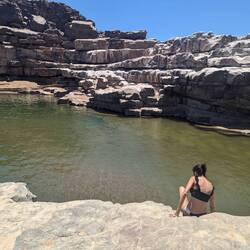 Small swim with the fishes in the fish river
