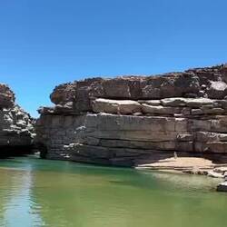 Small jump into the fish river