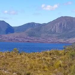 Lake Plimsoll from a lookout.