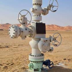 This oil well-head will be our christmas tree.