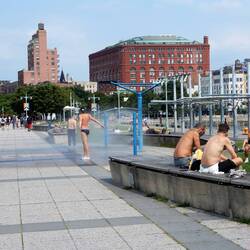 The gay section of the Hudson River Park near Chelsea.