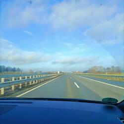 Rückfahrt bei Sonnenschein