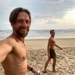 Morgenläufchen am Strand