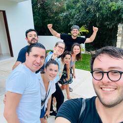 Watching the worldcup final with friends in Mérida