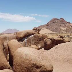 Flying into Spitzkoppe mountains