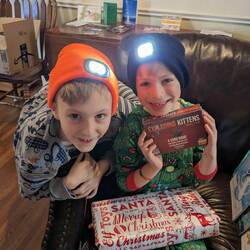 New hats from Grandma in time for our trip.
