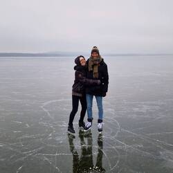 Rauf aufs Eis am Müggelsee