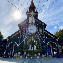 Kontum catholic wooden church