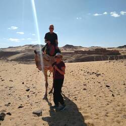 The monastery is in the background.
