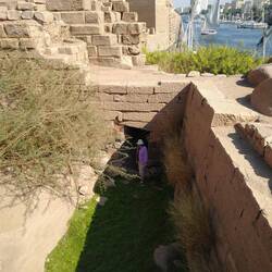 The blocked Nilometer at the bottom of the pit