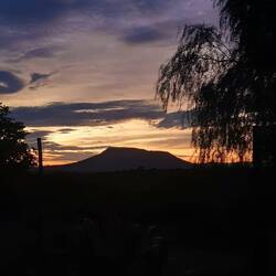 Matthew saw a beautiful sunrise from Denmark Farm Stay when he woke up early in the morning