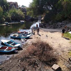 Fishermen at end of the Botanical Island