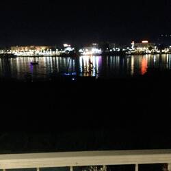 The night view of Luxor from our guesthouse