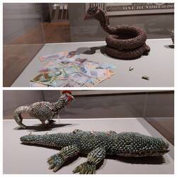 Objects made from bank notes of worthless value