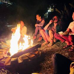 I loved chatting at the fire place🔥