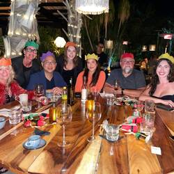 Dinner at Acre and we even brought our christmas crackers 👍