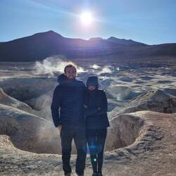 Bim Geysir dampfts und brodlets