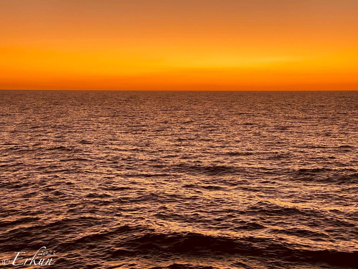 Sunset on the Pacific Ocean — Aboard Insignia.
