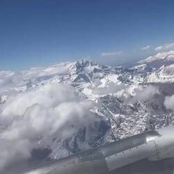 Flying west over the Andes on New Year's Day, 2023