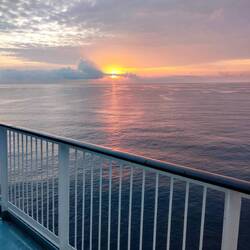 Sonnenaufgang Fähre Bastia Livorno