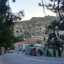 Dwellings built into the cliffs in Urgup