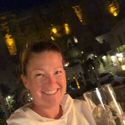 Rooftop bar at a hotel built into the cliffs