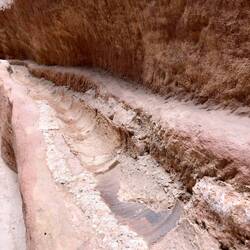 Clay pipes set into thr valley wall brought water from a spring 6mi away