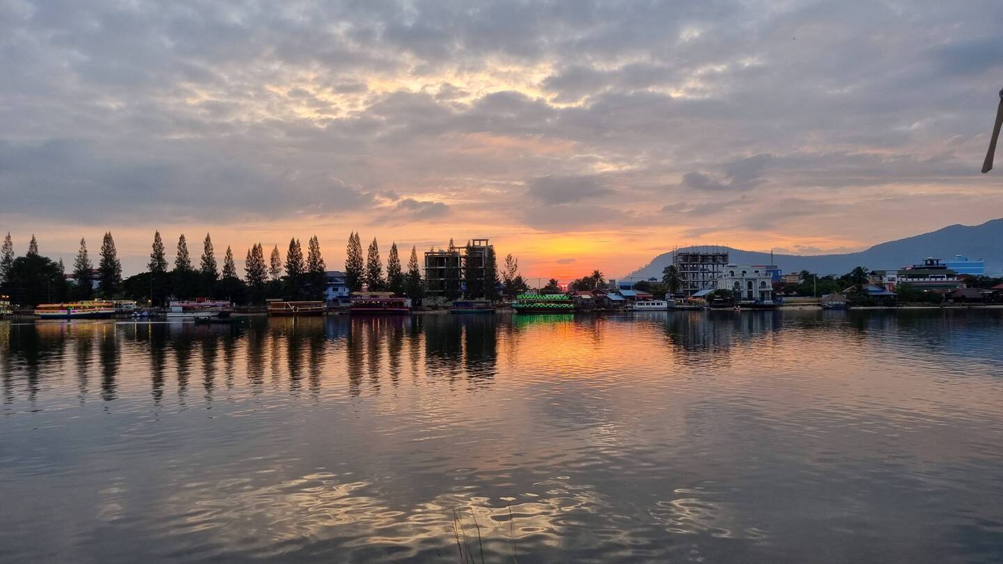 Sunset by the river