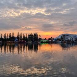 Sunset by the river
