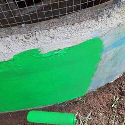 Pangolingehege streichen