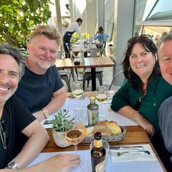 Catching up with David and Anthony in Milan