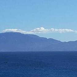 Blick auf sie Straße von Gibraltar und Marokko