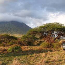 Bush camp before the approaching tunderstorm