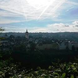 Blick auf Weilburg am Sonntagmorgen (bei Glockengeläut)