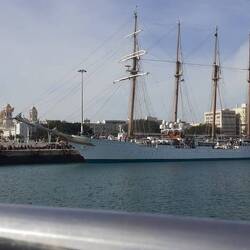 Schulschiff Juan Sebastian de Elcano im Heimathafen